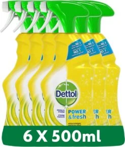 Dettol - Power & Fresh - Allesreinger Spray - Citrus - 6 X 500 Ml -Schoonmaakproducten 1021x1200 1