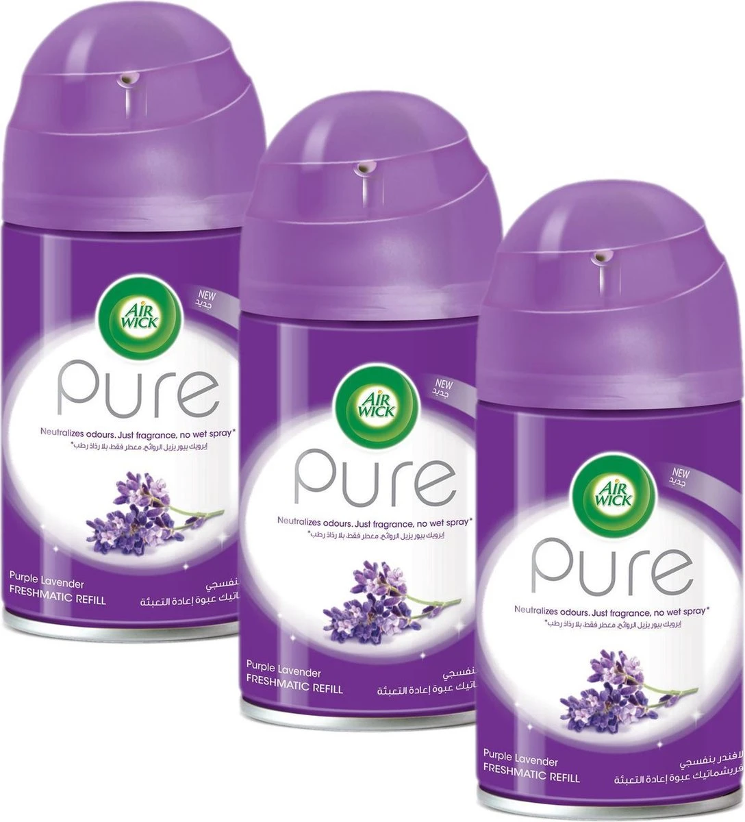 Air Wick Freshmatic Automatische Spray Luchtverfrisser - Paarse Lavendel Navulling - 3 Stuks - Voordeelverpakking 6 Air Wick Freshmatic Automatische Spray Luchtverfrisser - Paarse Lavendel Navulling - 3 Stuks - Voordeelverpakking - Afbeelding 6