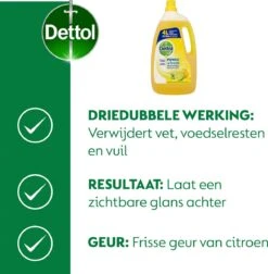 Dettol - Power & Fresh - Allesreiniger - Citrus - 3 X 4 Liter -Schoonmaakproducten 1175x1200