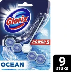 Glorix Power 5 Toiletblokken - Ocean - 9 Stuks - Halfjaarbox - Voordeelverpakking -Schoonmaakproducten 1180x1200 3