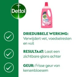 Dettol - Power & Fresh - Allesreiniger - Kersenbloesem - 8 X 1 Liter -Schoonmaakproducten 1189x1200