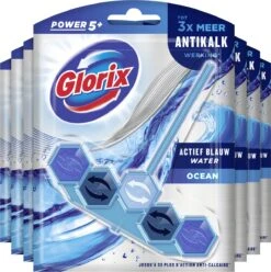Glorix Power 5+ Ocean Toiletblokken - 7 Stuks - Voordeelverpakking -Schoonmaakproducten 1195x1200