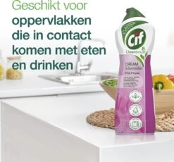 Cif CleanBoost Cream Pink Schuurmiddel - 8 X 750 Ml - Voordeelverpakking -Schoonmaakproducten 1200x1118