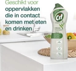 Cif CleanBoost Cream Original Schuurmiddel - 8 X 750 Ml - Voordeelverpakking -Schoonmaakproducten 1200x1118 3