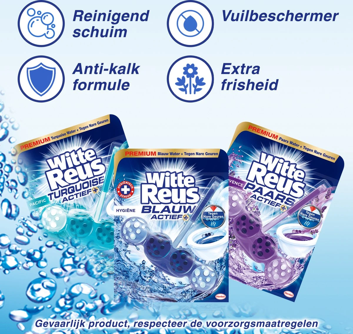 Witte Reus Blauw Actief Toiletblok - Hygiene - WC Blokjes Voordeelverpakking - 10 Stuks 4 Witte Reus Blauw Actief Toiletblok - Hygiene - WC Blokjes Voordeelverpakking - 10 Stuks - Afbeelding 4