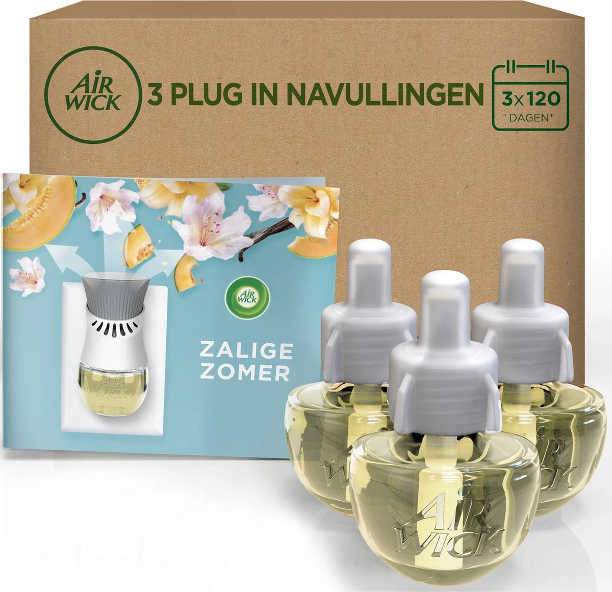 Air Wick Elektrische Luchtverfrisser - Zalige Zomer - 3 Navullingen 1 Air Wick Elektrische Luchtverfrisser - Zalige Zomer - 3 Navullingen