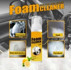 TLVX Bekleding Reiniger / Schuim Reiniger / Vlekken Reinigen / Interieur Reiniger / Foam Cleaner / 150ml / Auto Schoonmaak / Citroen Geur / Auto Interieur Reiniger / Vlekken Verwijderen Bankstel / Auto Stoel Schoonmaken / Effectief! -Schoonmaakproducten 1200x1191 2
