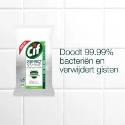 Cif Disinfect & Shine Wipes Original Desinfectie Schoonmaakdoekjes - 12 X 30 Doekjes - Voordeelverpakking 24 Cif Disinfect & Shine Wipes Original Desinfectie Schoonmaakdoekjes - 12 X 30 Doekjes - Voordeelverpakking -Schoonmaakproducten 1200x1200 232