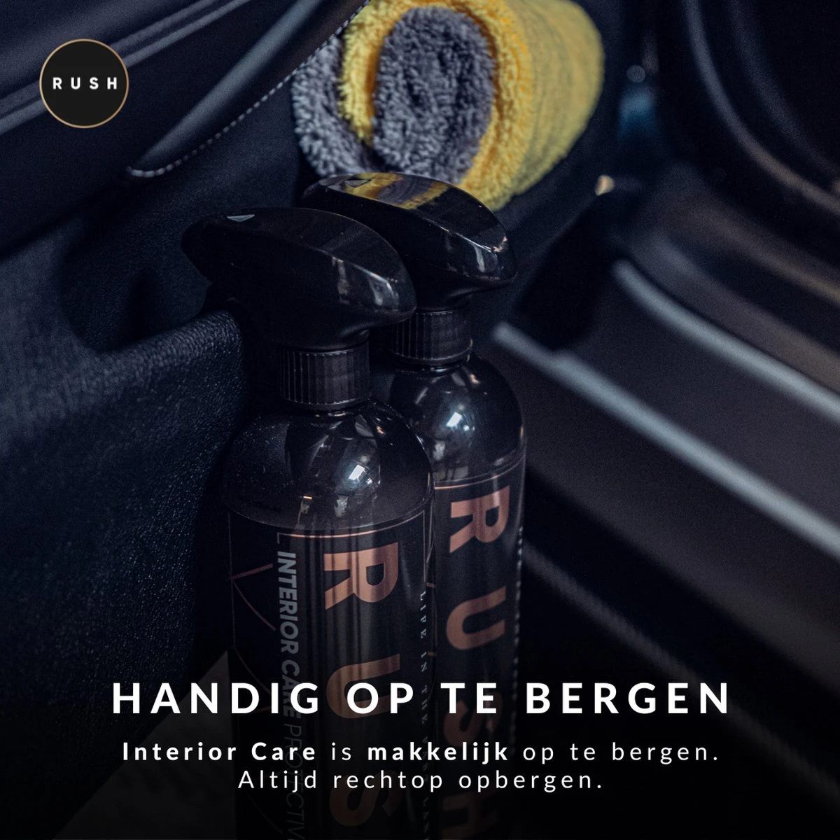 RUSH Interieur Reiniger - Bekleding Reiniger - Auto Wassen - Schoonmaken - Auto Accessories - Interior Care 300ml 3 RUSH Interieur Reiniger - Bekleding Reiniger - Auto Wassen - Schoonmaken - Auto Accessories - Interior Care 300ml - Afbeelding 3