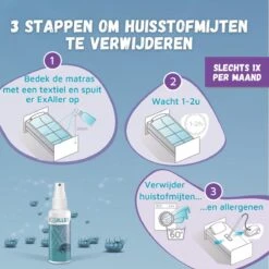 Exaller Anti Huisstofmijt Spray 150ml - 100% Natuurlijk Huismijt Bestrijder - Klinisch Getest - Behandeling En Preventie Van Huisstofmijtallergie 5 Exaller Anti Huisstofmijt Spray 150ml - 100% Natuurlijk Huismijt Bestrijder - Klinisch Getest - Behandeling En Preventie Van Huisstofmijtallergie -Schoonmaakproducten 1200x1200 457