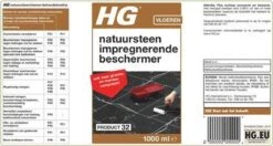 HG Natuursteen Impregnerende Beschermer (HG Product 32) - 1L - Tegen Het Intrekken Van Vuil - Ook Voor Granito En Marmer Composiet -Schoonmaakproducten 1200x640