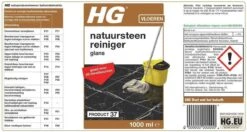 HG Natuursteenreiniger Glans (product 37) - 1L - Voor Regelmatig Gebruik Van Marmer En Kalkhoudend Natuursteen -Schoonmaakproducten 1200x642
