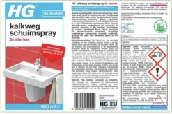 HG Kalkweg Schuimspray 3x Sterker - 500ml - Verwijdert Extreme Kalkresten - 100% Opgelost, 100% Resultaat -Schoonmaakproducten 1200x802