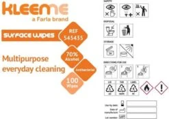 Schoonmaakdoekjes - Ontsmettingsdoekjes - Desinfectiedoekjes - Desinfectie Doekjes - KleenMe - Alcohol Doekjes - Alcoholdoekjes - Allesreiniger Zachte Antibacteriële Alcohol Wipes- 100 Doekjes - Met Dispenser - 70% Alcohol - 185 X 110mm -Schoonmaakproducten 1200x846