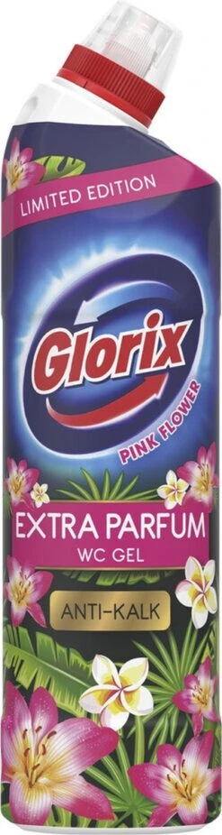 Glorix WC Powergel Toiletreiniger Pink Flower - 6 X 750 Ml - Voordeelverpakking -Schoonmaakproducten 320x1200 1