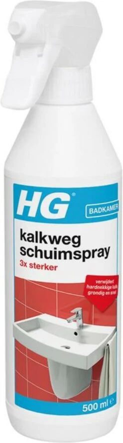 HG Kalkweg Schuimspray 3x Sterker - 500ml - Verwijdert Extreme Kalkresten - 100% Opgelost, 100% Resultaat -Schoonmaakproducten 333x1200