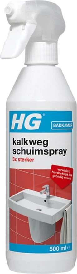 HG Kalkweg Schuimspray 3x Sterker - 500ml - Verwijdert Extreme Kalkresten - 100% Opgelost, 100% Resultaat -Schoonmaakproducten 340x1200