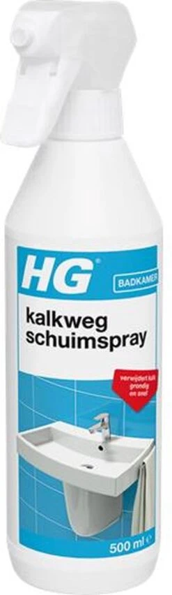 HG Kalkweg Schuimspray - 500ml - 100% Glans - Verwijdert En Voorkomt Kalk - Biologisch Afbreekbaar -Schoonmaakproducten 348x1200