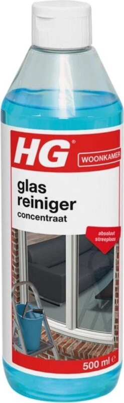 HG Glasreiniger Concentraat - 500ml - Reinigt Streeploos - De Keuze Van Professionele Glazenwassers -Schoonmaakproducten 369x1200