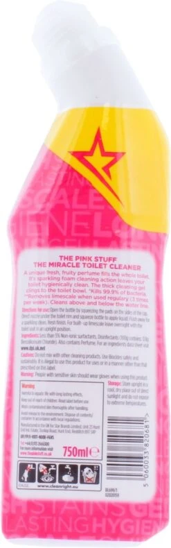 The Pink Stuff The Miracle Toilet Cleaner - Toiletreiniger - 750ml -Schoonmaakproducten 375x1200