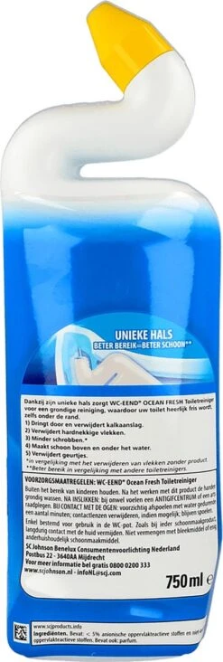 6x WC Eend Toiletreiniger Marine Wave 750 Ml -Schoonmaakproducten 405x1200