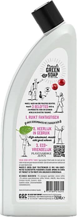 Marcel's Green Soap Toiletreiniger Patchouli & Cranberry - 750 Ml -Schoonmaakproducten 429x1200 1