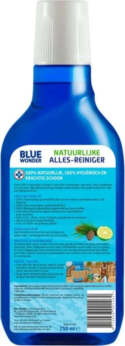 Blue Wonder 100% Natuurlijke Allesreiniger Witte Ceder Grootverpakking - 6x 750 Ml Fles Met Dop (4,5 Liter) -Schoonmaakproducten 434x1200