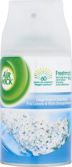 AIRWICK Freshmatic Automatische Spray Refill Frisse Linnen & Witte Bloemen Krimp - (3x250ml) -Schoonmaakproducten 519x1200 4