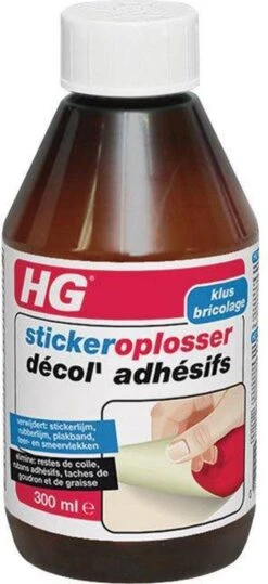 HG Stickerverwijderaar - 300ml - Eenvoudig In Gebruik - 100% Lijmrestenverwijdering -Schoonmaakproducten 550x1200