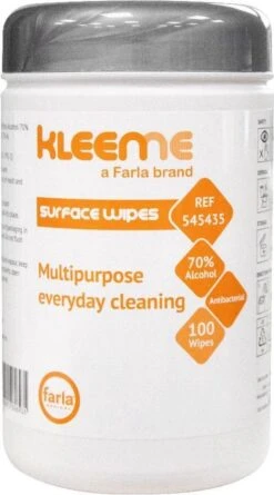 Schoonmaakdoekjes - Ontsmettingsdoekjes - Desinfectiedoekjes - Desinfectie Doekjes - KleenMe - Alcohol Doekjes - Alcoholdoekjes - Allesreiniger Zachte Antibacteriële Alcohol Wipes- 100 Doekjes - Met Dispenser - 70% Alcohol - 185 X 110mm -Schoonmaakproducten 666x1200