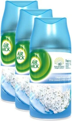 AIRWICK Freshmatic Automatische Spray Refill Frisse Linnen & Witte Bloemen Krimp - (3x250ml) -Schoonmaakproducten 712x1200 1