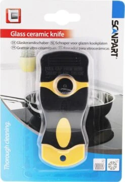 Scanpart Kookplaat Schraper - Schraapijzer - Radeermes - Voor Alle Glazen Kookplaten - Zoals Keramische Inductie En Halogeen Kookplaten - Kunststof - Vervangbaar Mesje - Krasvrij -Schoonmaakproducten 824x1200