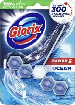 Glorix Power 5 Toiletblokken - Ocean - 9 Stuks - Halfjaarbox - Voordeelverpakking -Schoonmaakproducten 861x1200 2