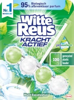 Witte Reus Toiletblok Kracht Actief Pro Nature Munt Eucalyptus -Schoonmaakproducten 898x1200 3