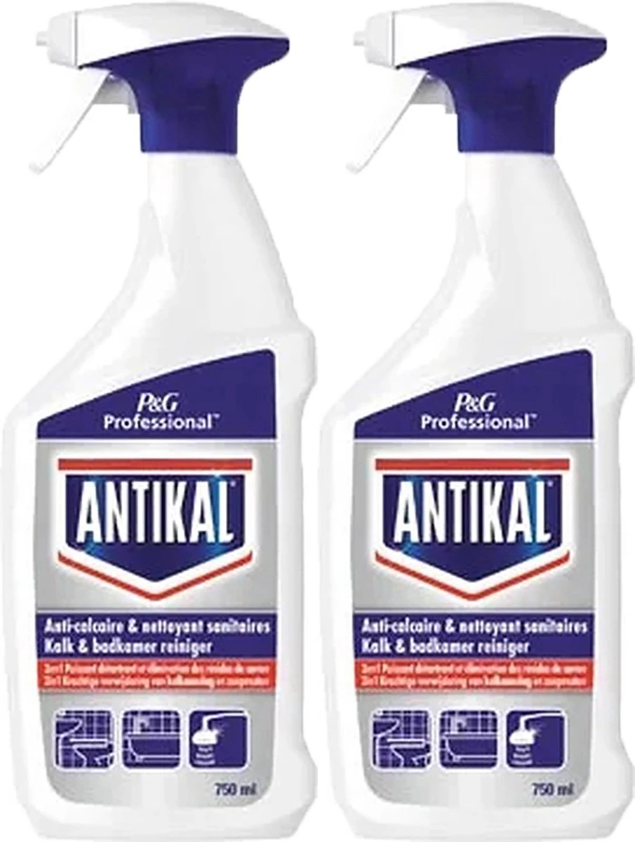 Antikal Kalk En Badkamerreiniger 2in1 Spray 2x750 Ml 1 Antikal Kalk En Badkamerreiniger 2in1 Spray 2x750 Ml