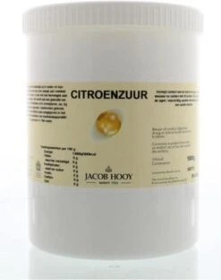 Jacob Hooy Citroenzuur Meelkristal 1 Kg -Schoonmaakproducten 949x1200